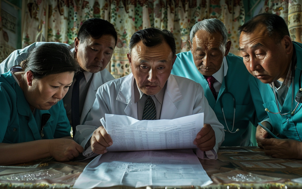 kazakh doctors reading new healthcare law delta medical
